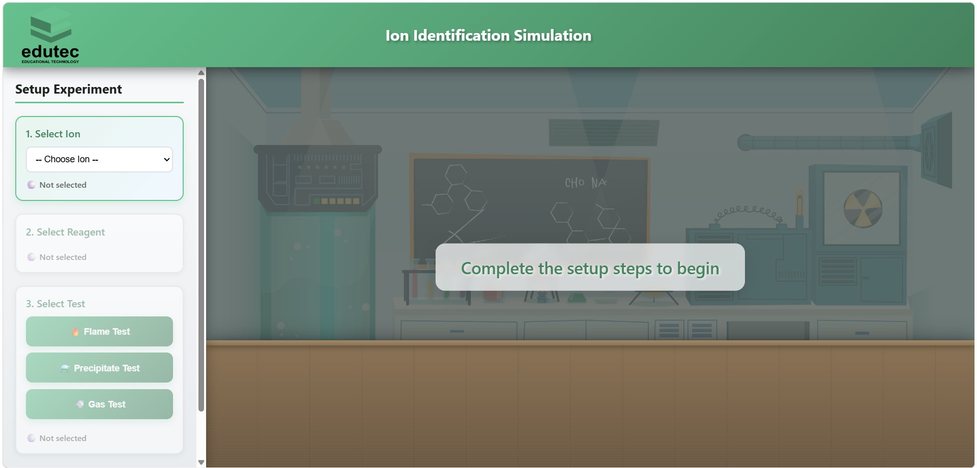 Ion Test Simulation